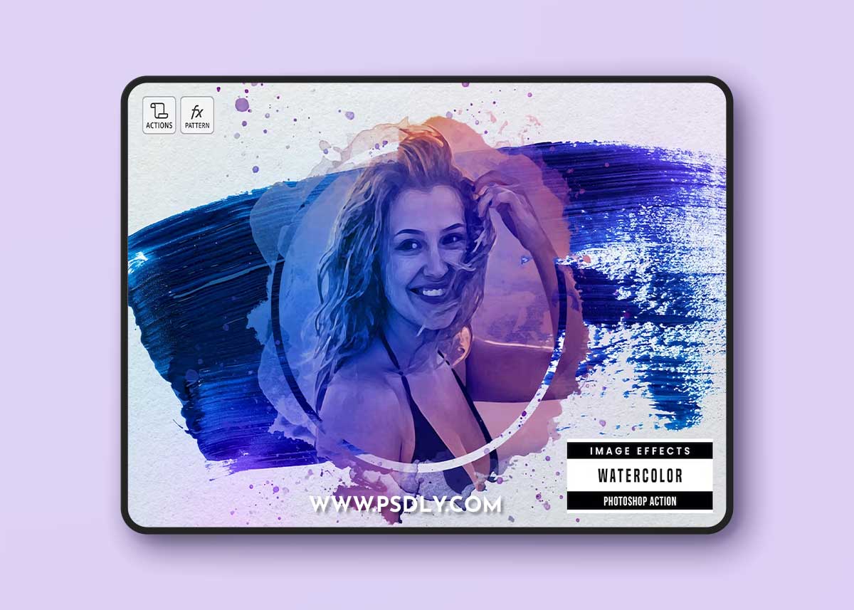 Watercolor Photoshop Action NW8XSHJ