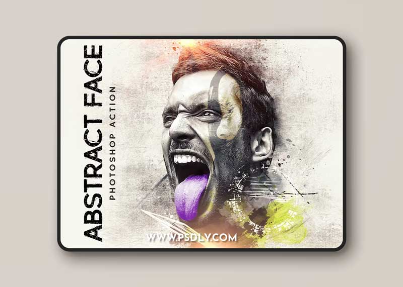 Abstract Face - Photoshop Action YB439JX