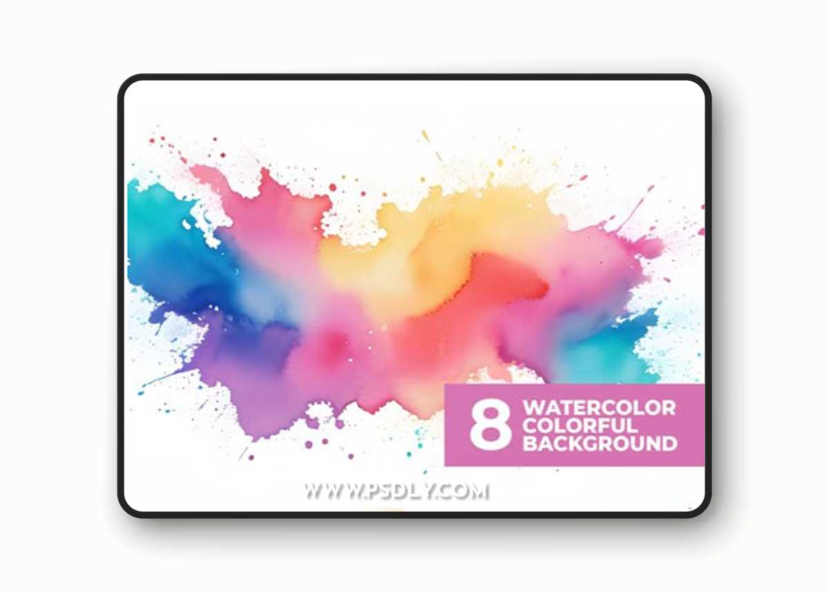 Abstract Watercolor Colorful Backgrounds Collection