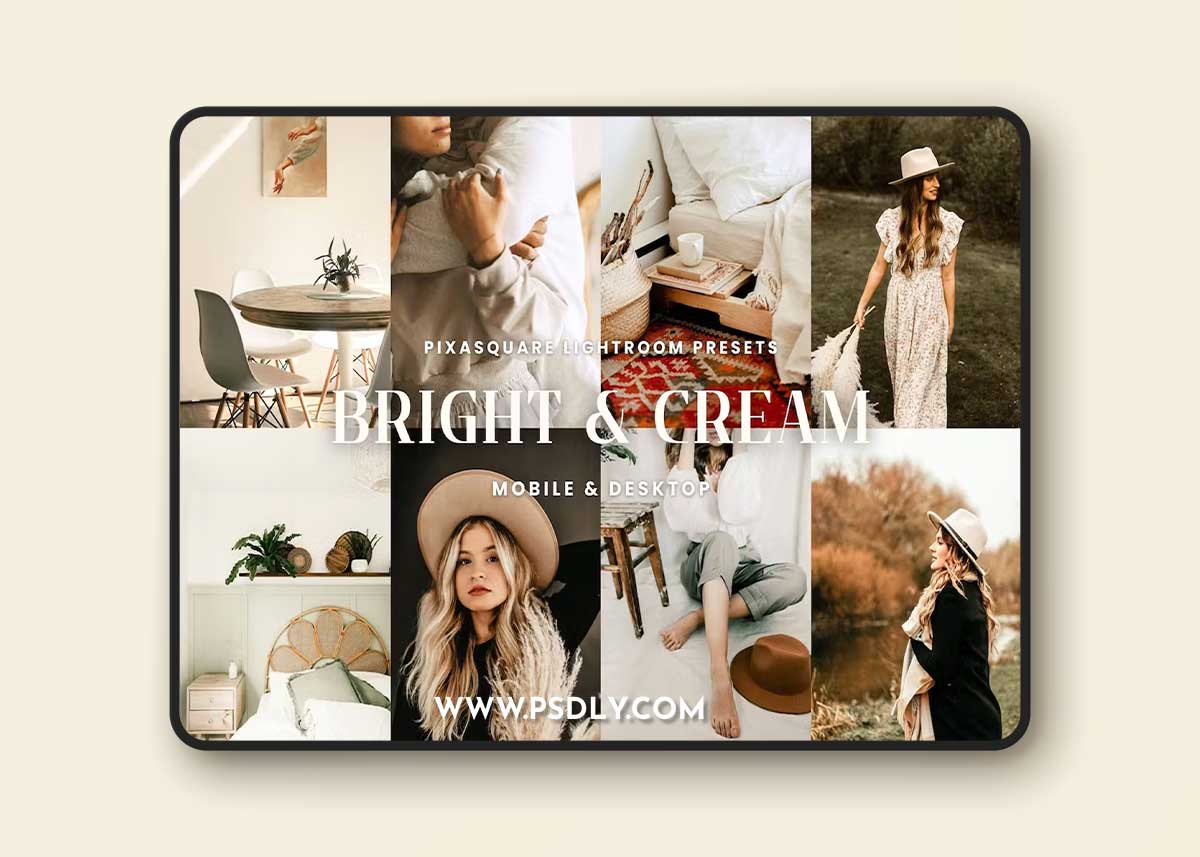Bright & Cream Lightroom Presets ARLLC6J