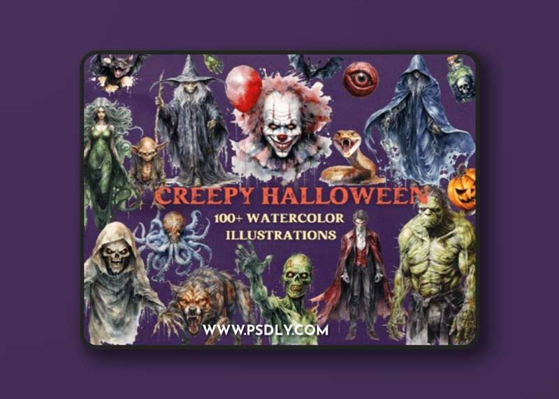 Creepy Halloween Clipart, 100+ Designs