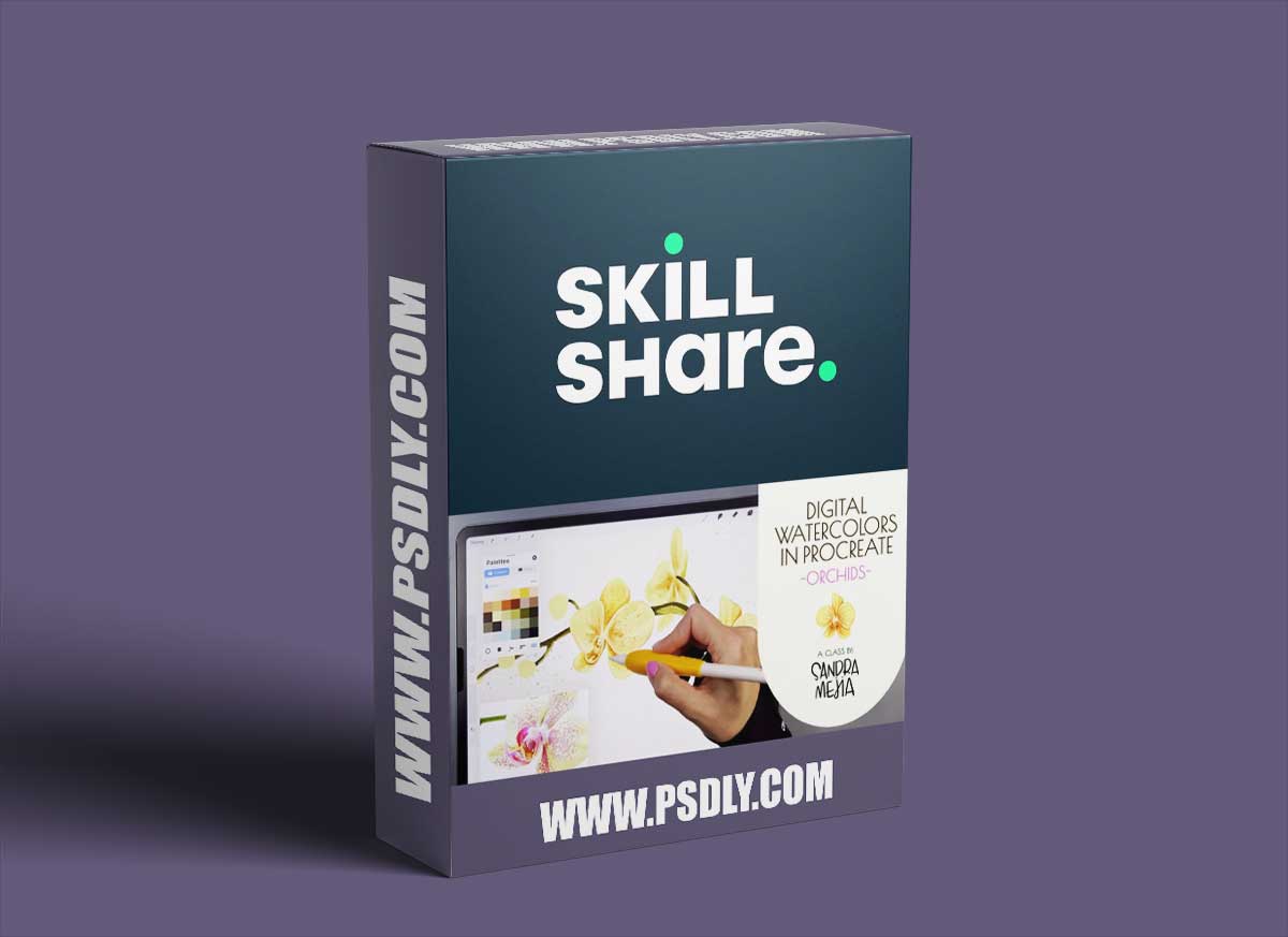 Digital Watercolors in Procreate - Orchids