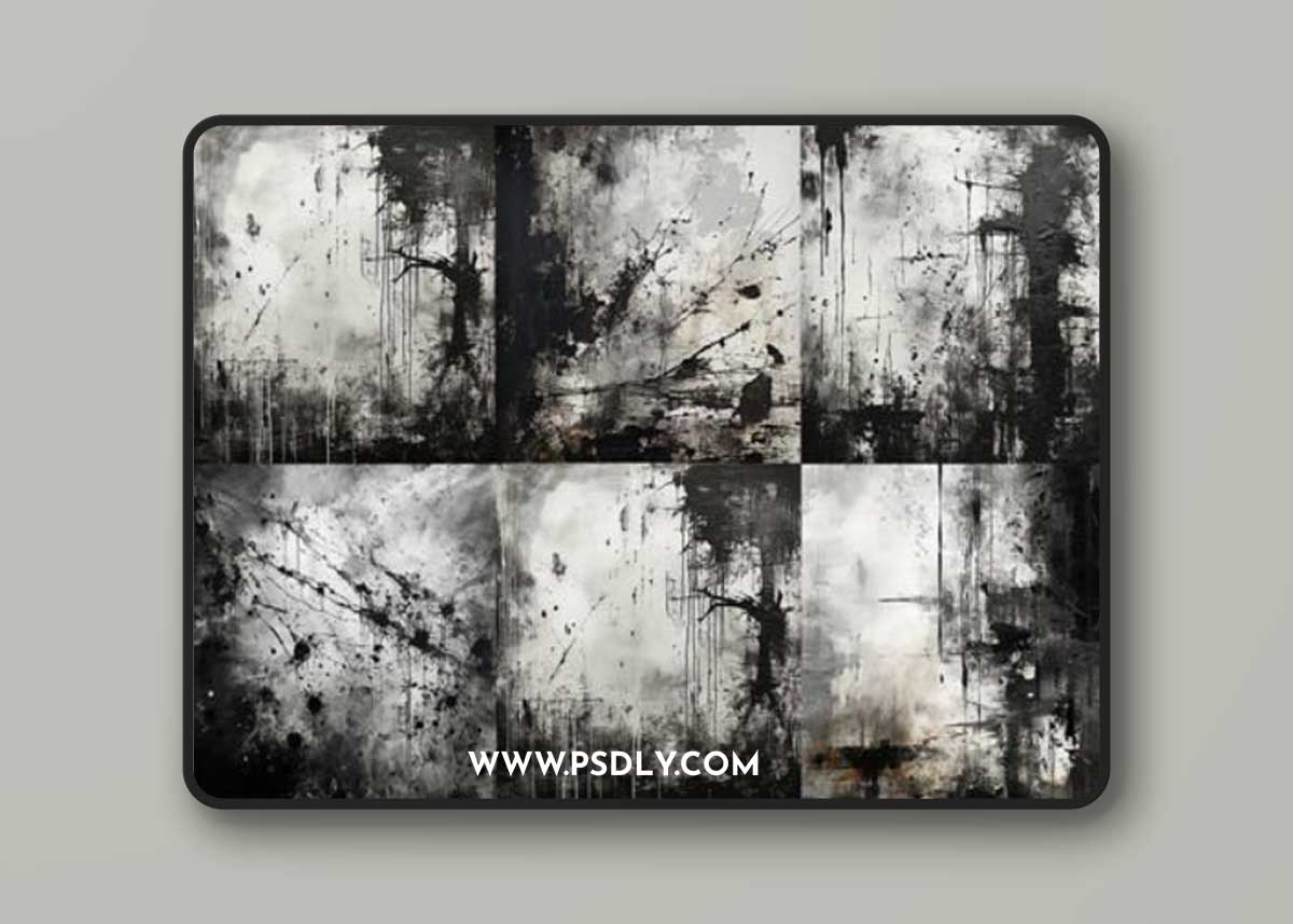 Grunge Black & White Patterns Pack