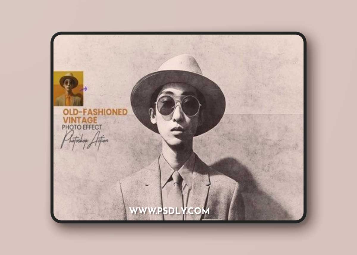 Old-fashioned Vintage Photo Effect