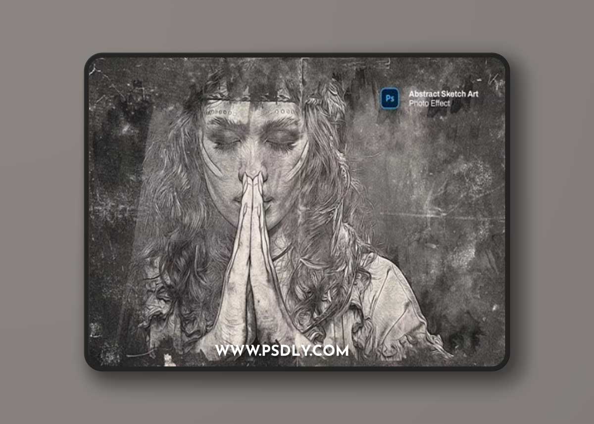 Abstract Sketch Art Photoshop Effect
