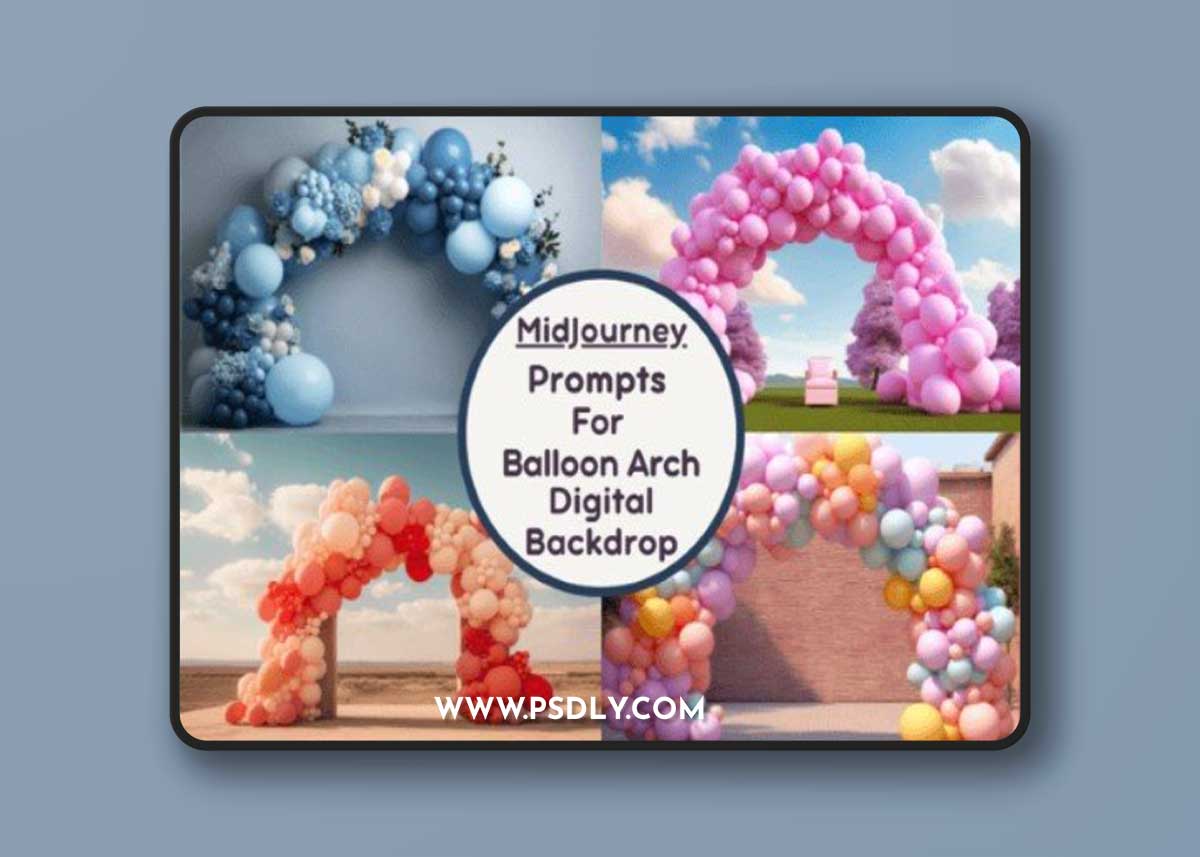 Prompt for Balloon Arch Digital Backdrop