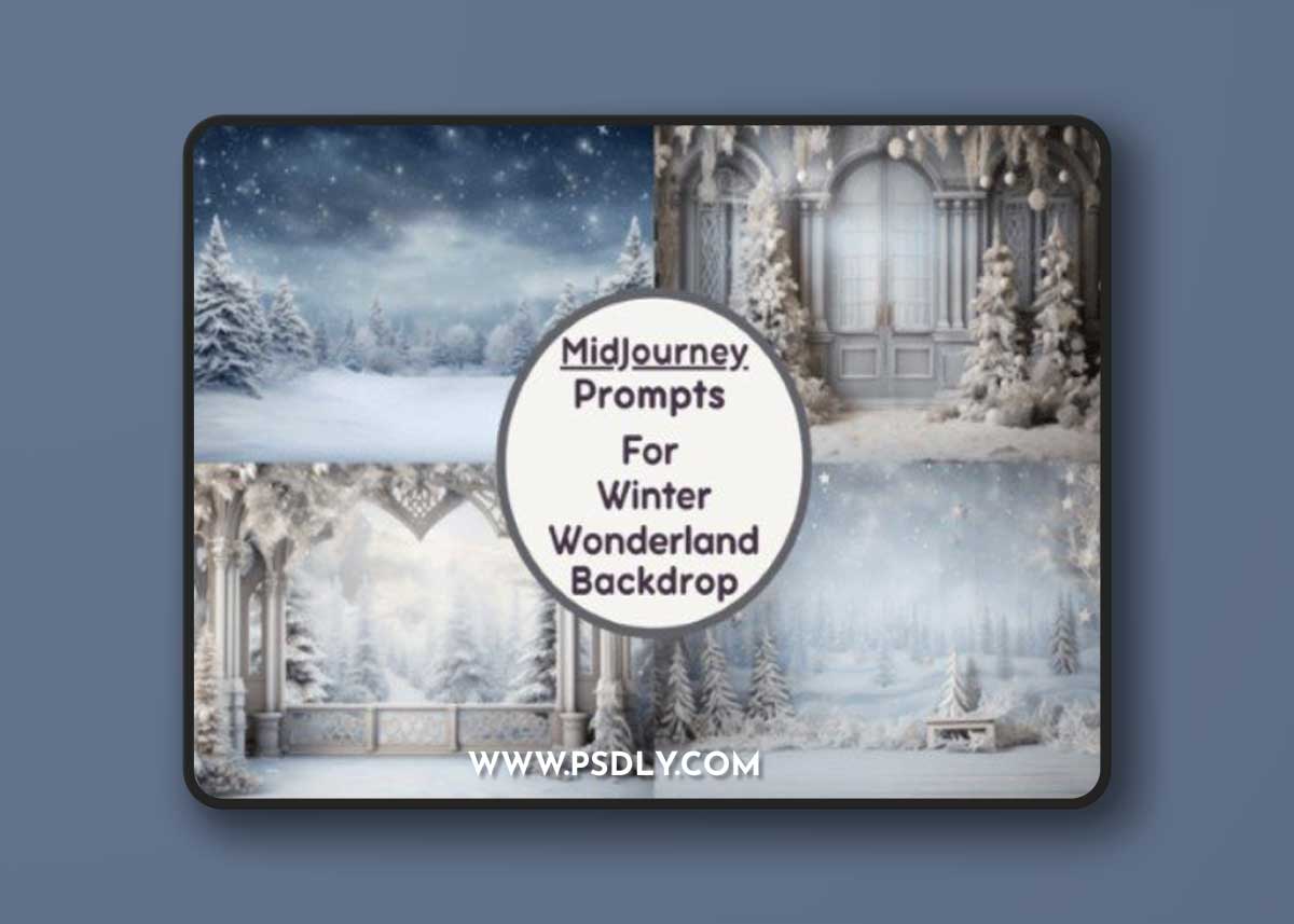 Prompt for Winter Wonderland Backdrop