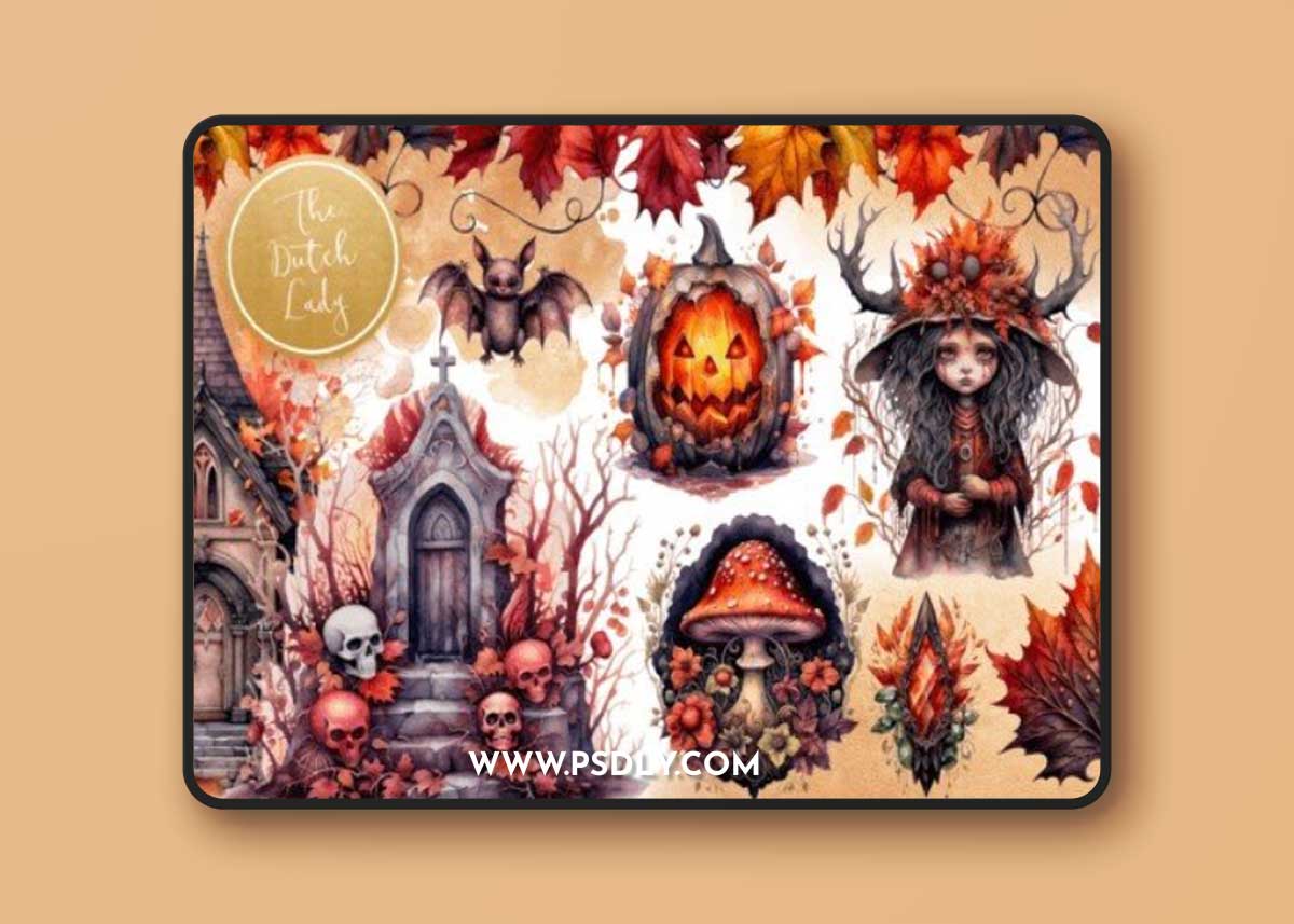 Samhain & Halloween Clipart Set