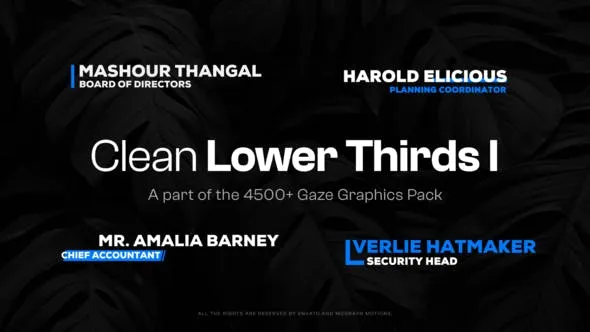 Videohive 25 Clean Lower Thirds I 48108409