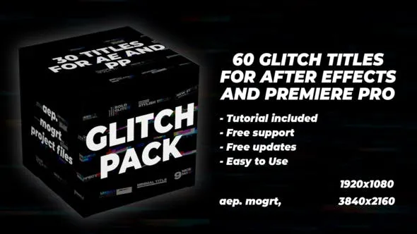 Videohive Glitch Titles Pack 47889562