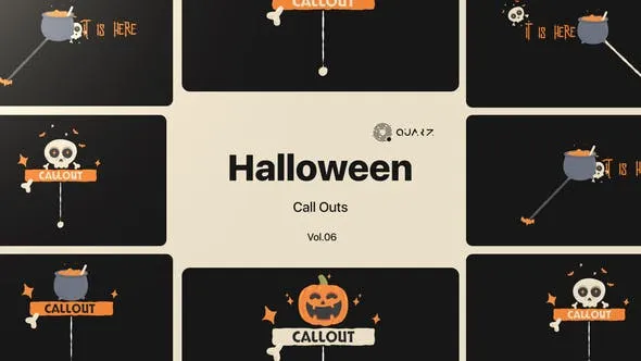Videohive Halloween Call Outs Vol. 06 48261370