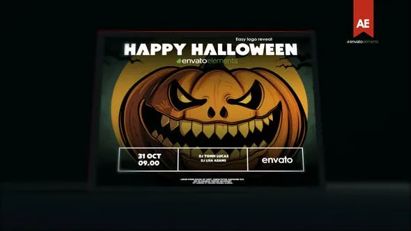Videohive Halloween Logo Card 48285743