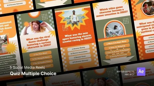 Videohive Social Media Reels - Quiz Mutiple Choice After Effects Template 47695915