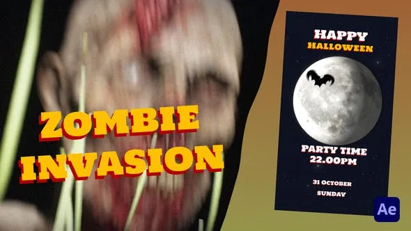 Videohive Zombie invasion on Halloween night 48259475