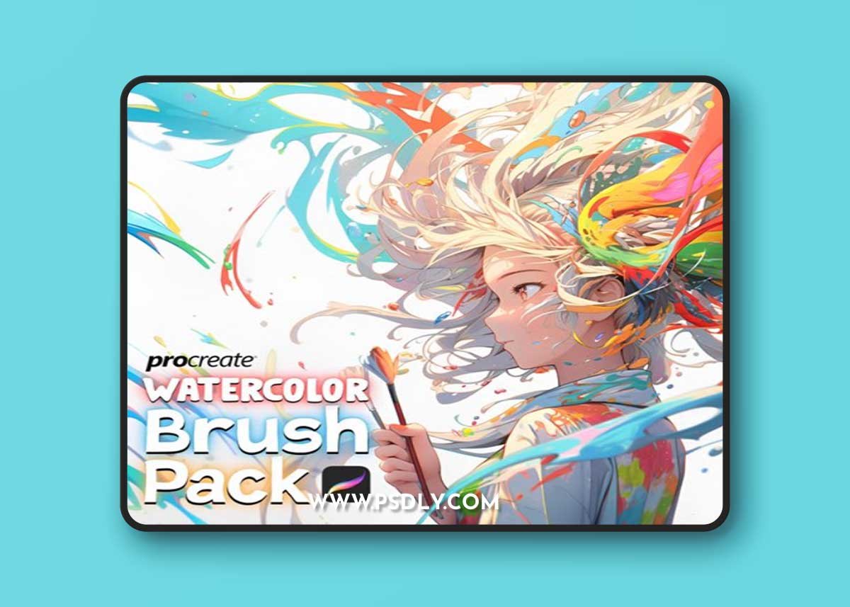 Watercolor Procreate Brushes Pack for Anime & Manga
