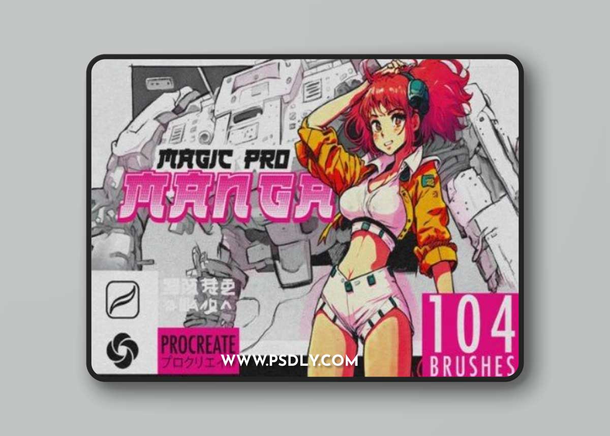 104 MagicPro Manga Procreate Brushes