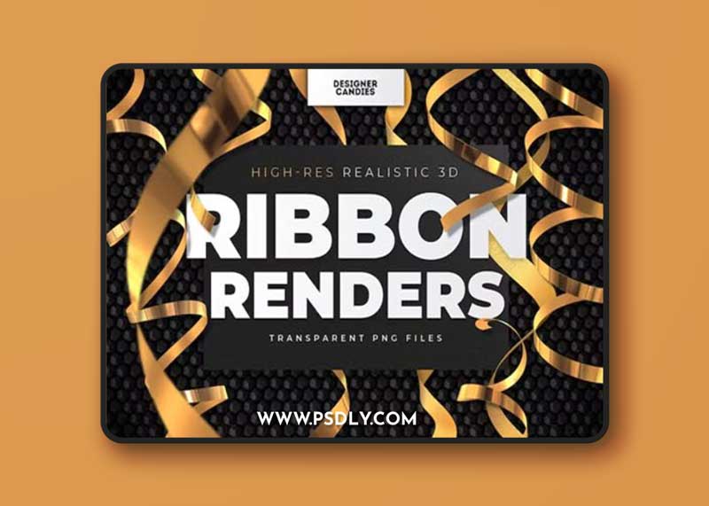 3D Ribbon Renders PNG Overlays