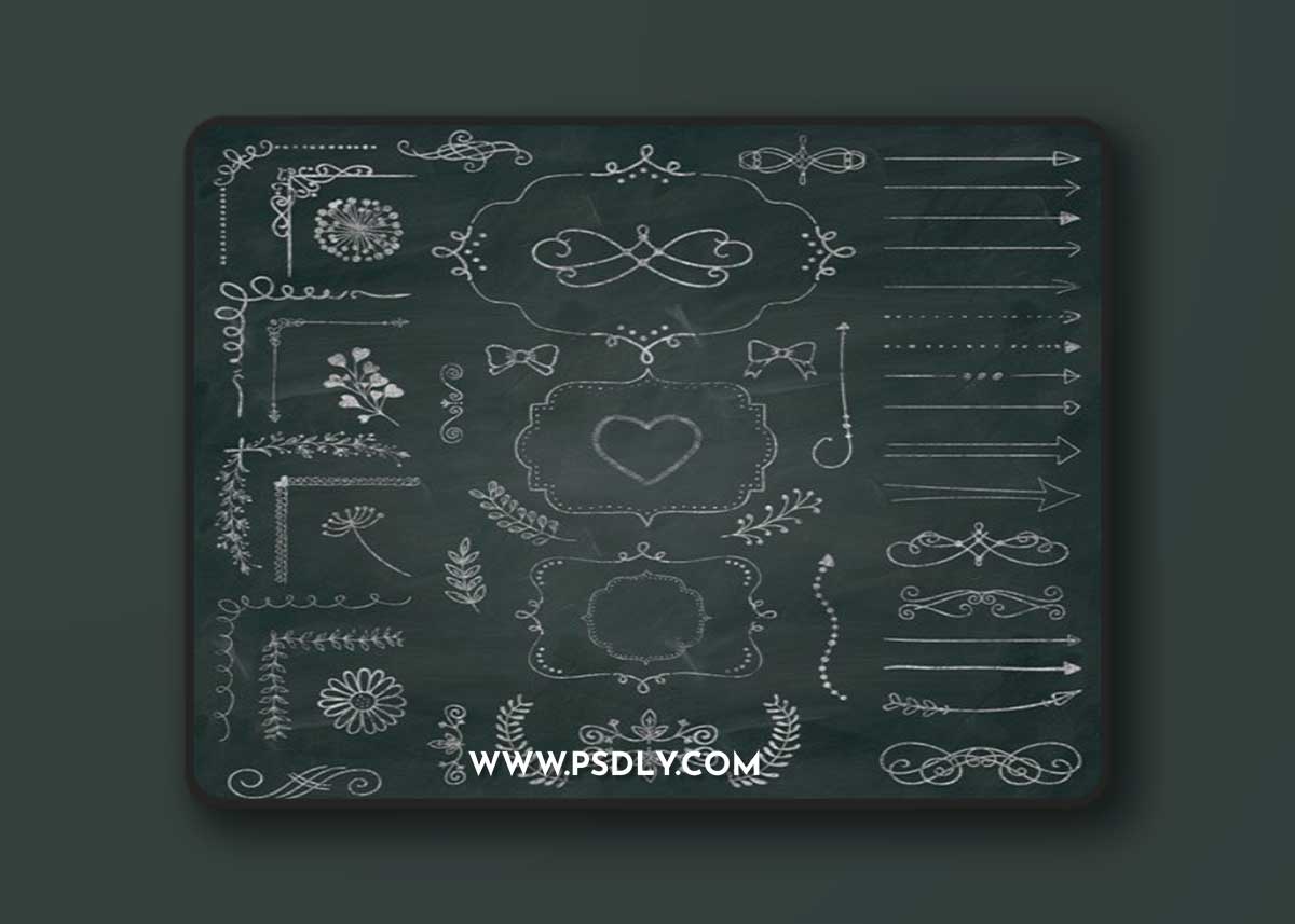 50 Chalk Drawing Elements