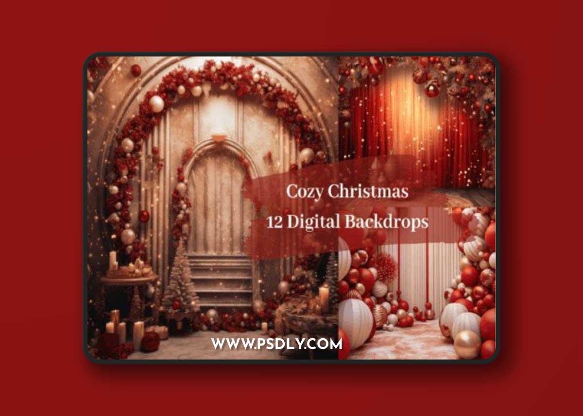 Christmas Jingle Bells Digital Backdrops
