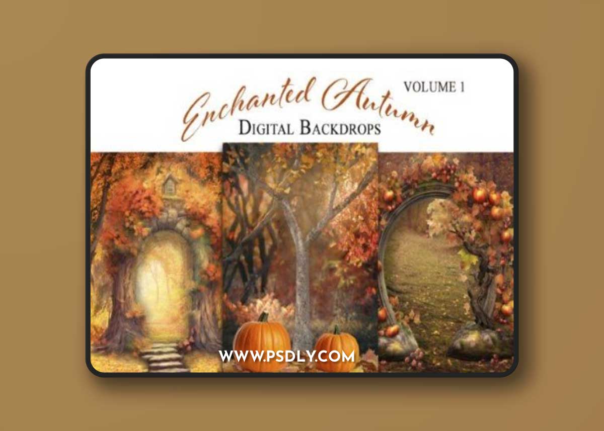 Enchanted Autumn V1 Digital Backdrops