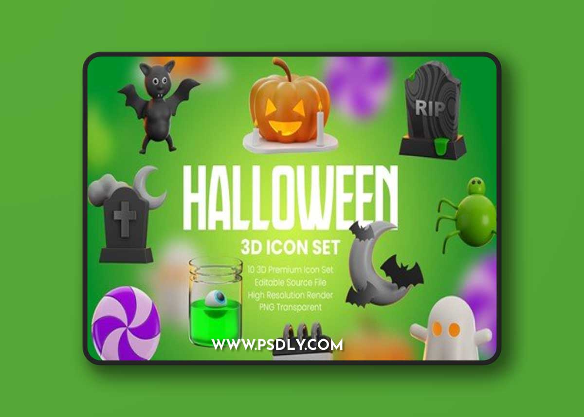 Halloween 3D Icon Set C7FRKS8