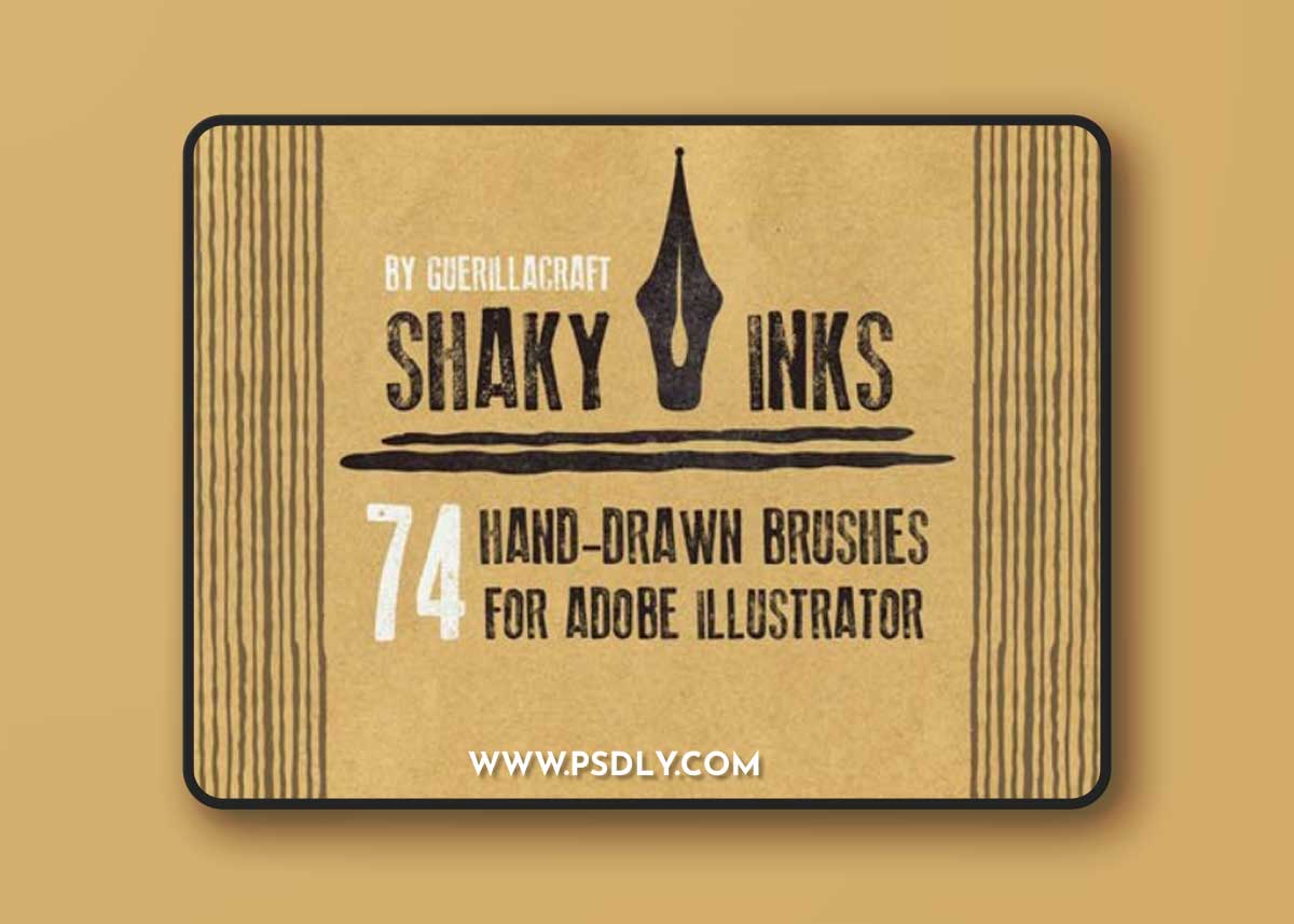 Shaky Inks Brushes for Adobe Illustrator