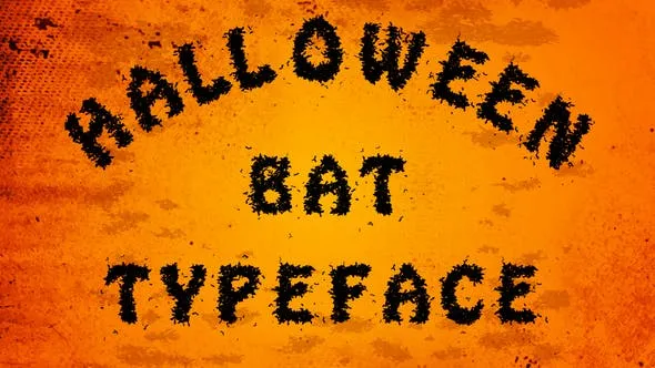 Videohive Animated Halloween Bat Typeface 48366032