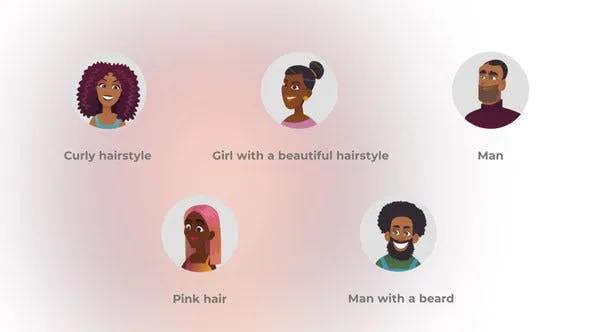 Videohive Black People - Avatars Concept 47717344