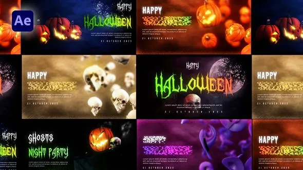 Videohive Halloween Spooky Greeting Pack 48513773
