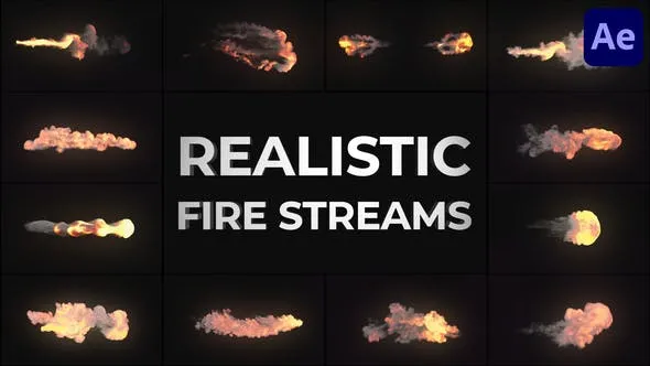 Videohive Realistic Fire Streams for After Effects 48694815