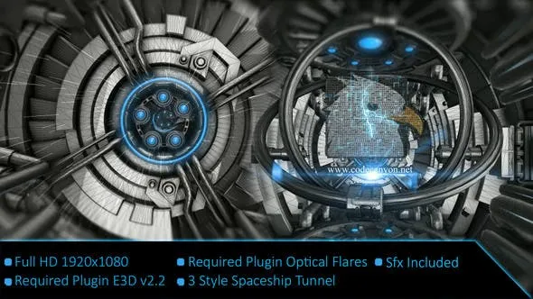 Videohive Spaceship Tunnel Logo 20315837