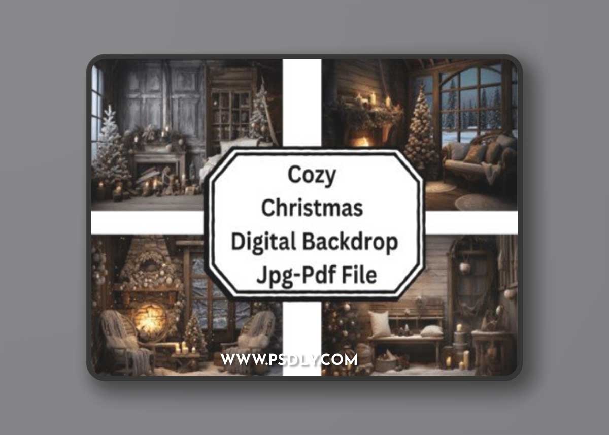 Cozy Christmas Digital Backdrop