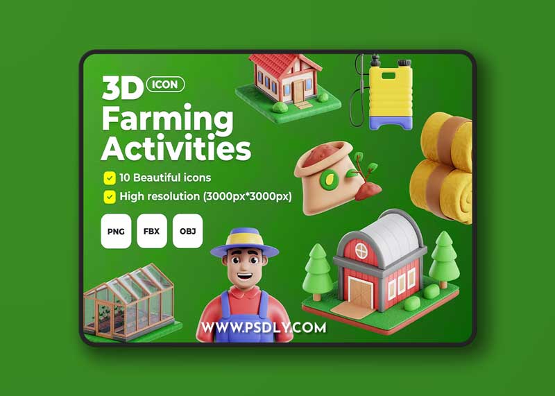 Farming Activities V.1 - 3D Icon Set 5ZPDMHM
