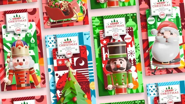 Videohive 3D Christmas Greeting Stories 49528301