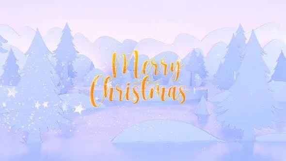 Videohive 3D Merry Christmas Text Reveal 49509682