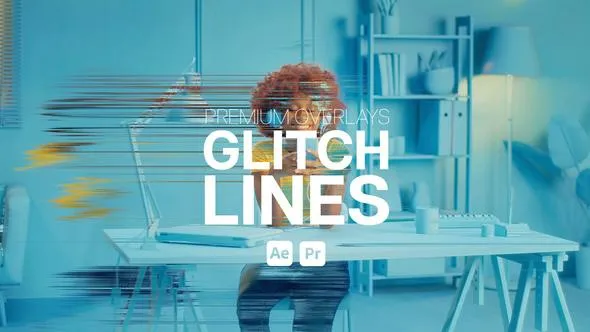Videohive Premium Overlays Glitch Lines 49482413