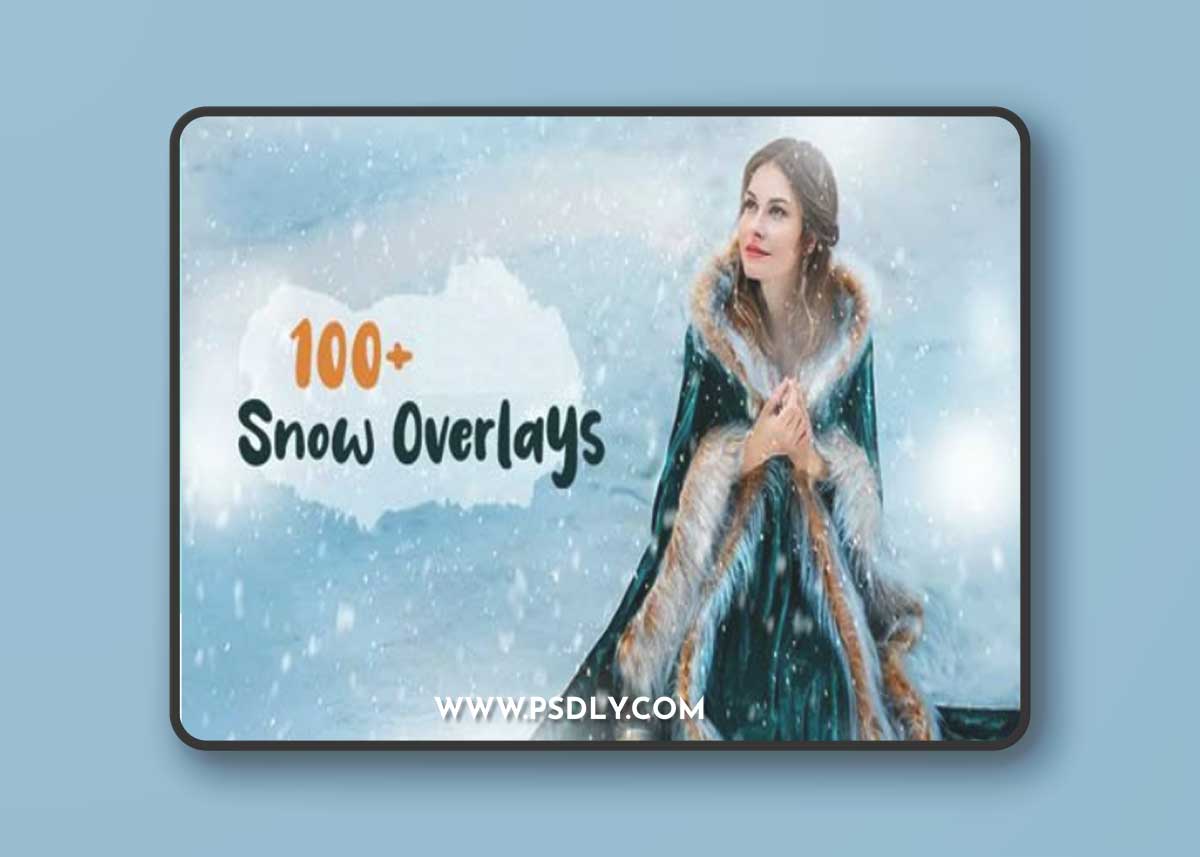 100+ Realistic Falling Snow Overlays for Photoshop