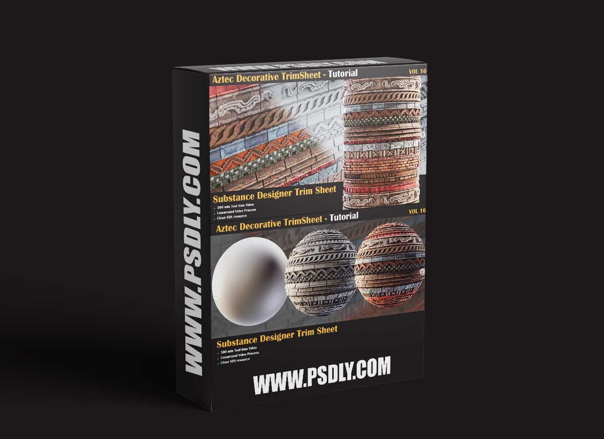 Artstation - Aztec Trim Sheet Tutorial - VOL 16
