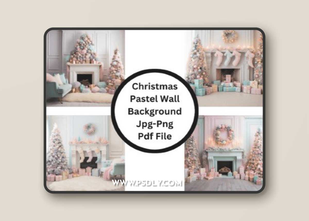 Christmas Pastel Wall Background