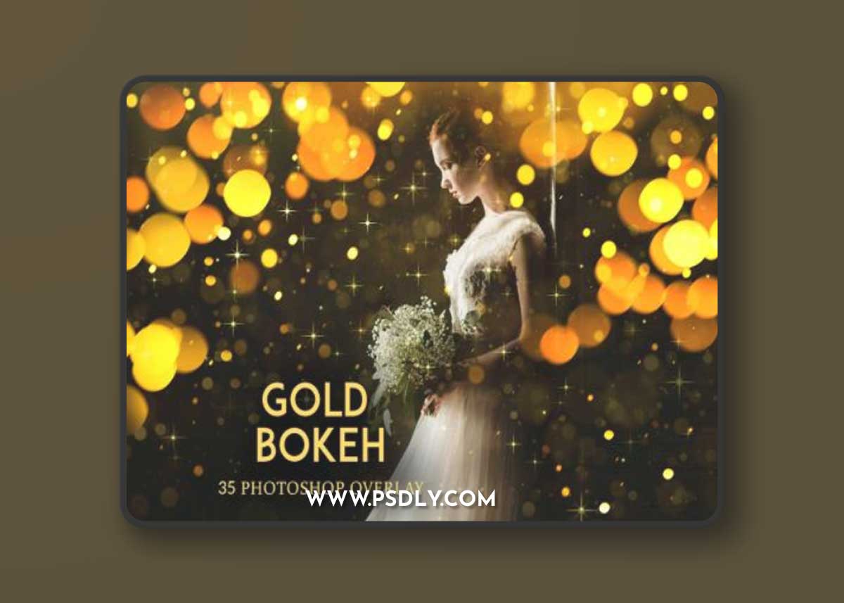 Gold Bokeh Photoshop Overlay Action