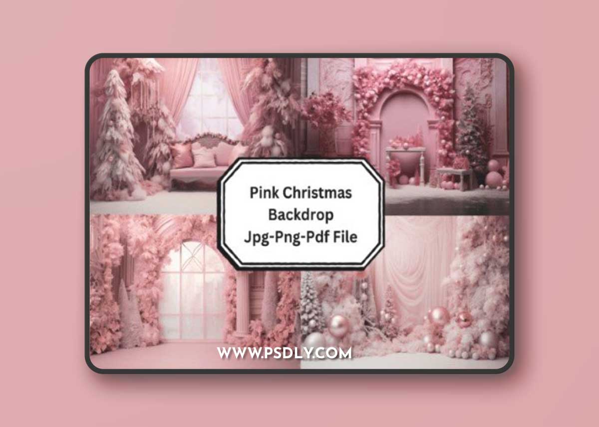 Pink Christmas Backdrops