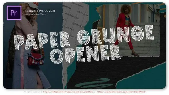 Videohive Paper Grunge Opener 49425555