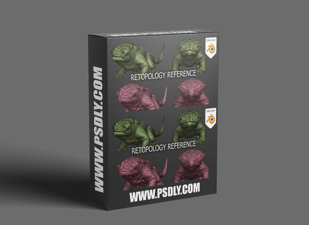 Blender - Retopology reference - Lizard creature