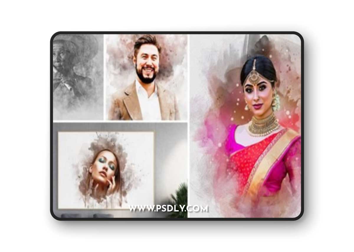 Editable Portrait Photo Effect Template