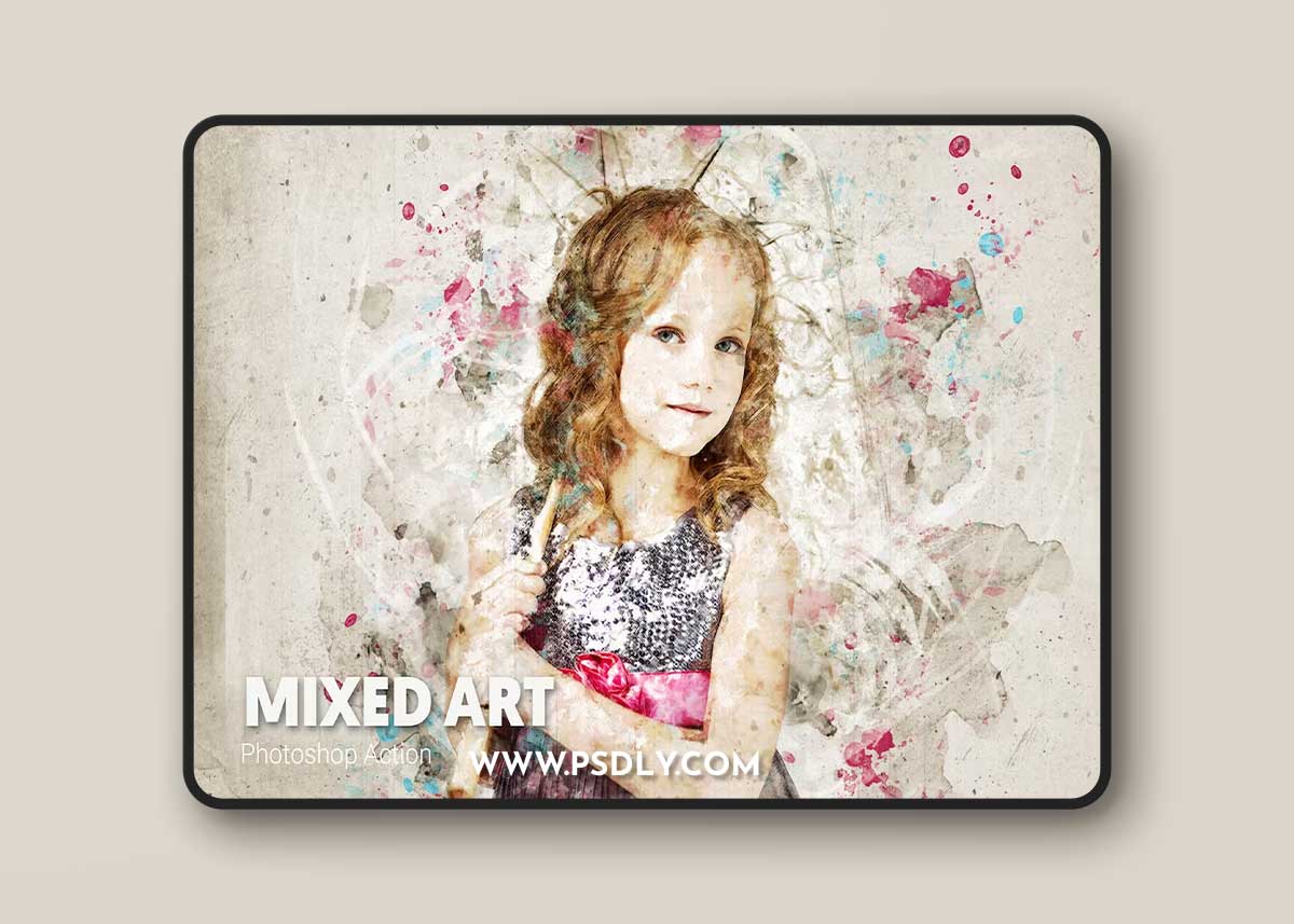 Mixed Art Photoshop Action R3HQMW8