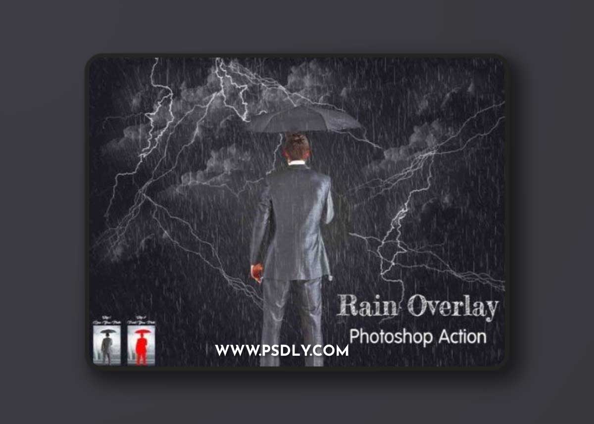 Rain Overlay Photoshop Action