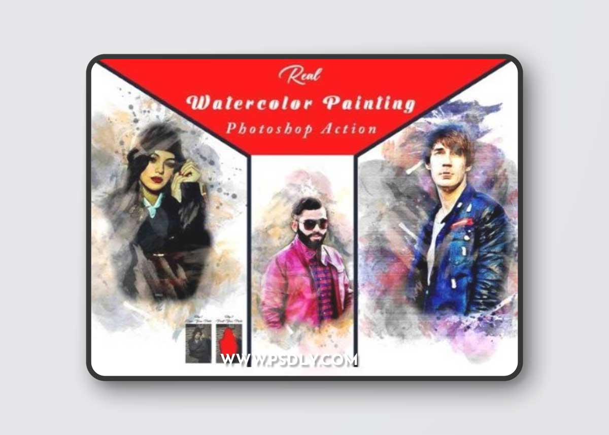 Real Watercolor Painting Photoshop Action