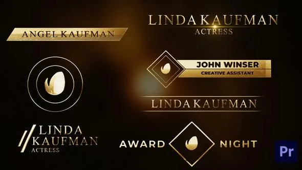 Videohive Awards Сeremony Gold Silver Lowerthirds Pack 49969243
