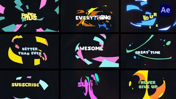 Videohive Colorful Paper Sheets Titles [After Effects] 50092863