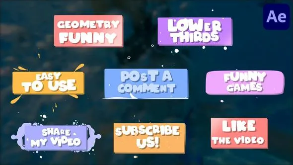 Videohive Funny Geometry Lower Thirds for After Effects 50482241